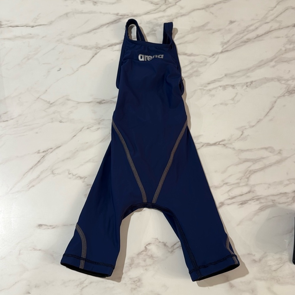 Arena Girls' Powerskin ST Next Open Back Tech Suit Swimsuit size 24